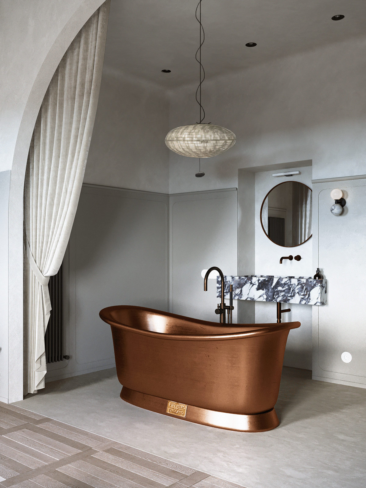copper-bathtub Shahnaz Interiors-bathtub