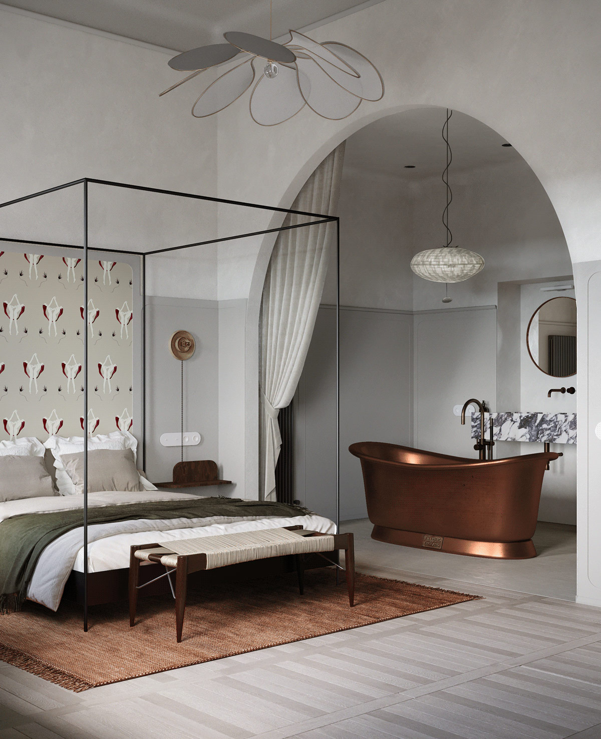 end-of-bed-bench Shahnaz Interiors-bed bench