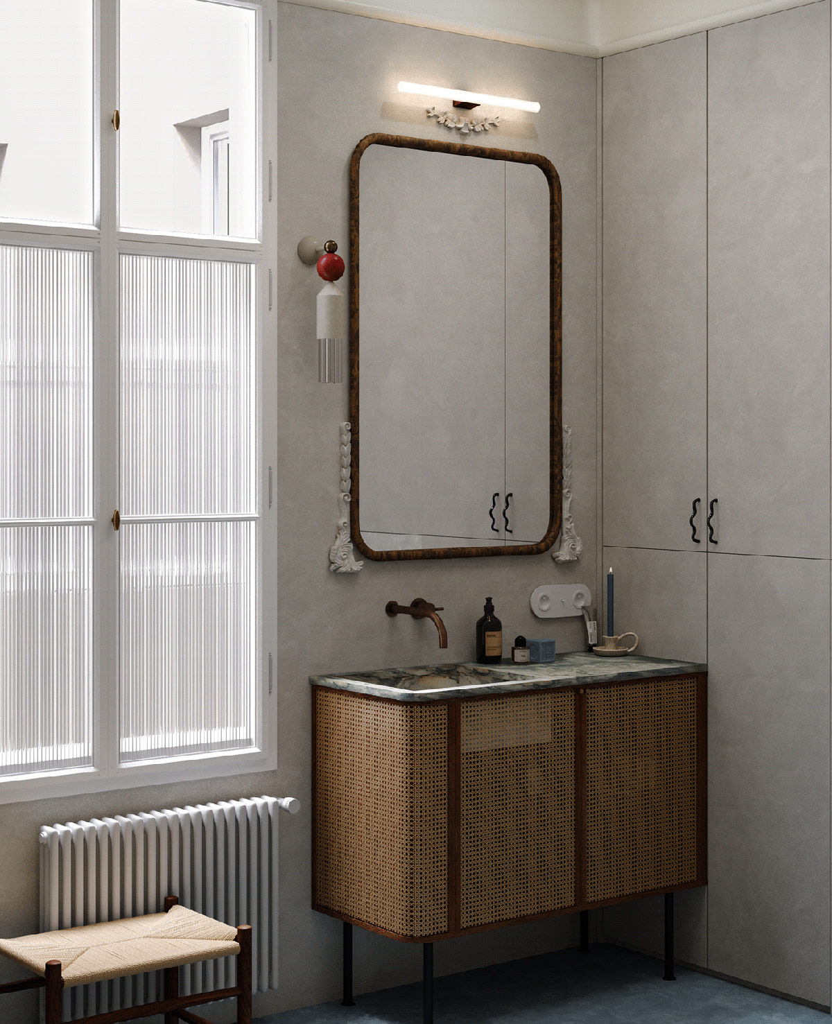 rattan-vanity-unit Shahnaz Interiors-rattan vanity