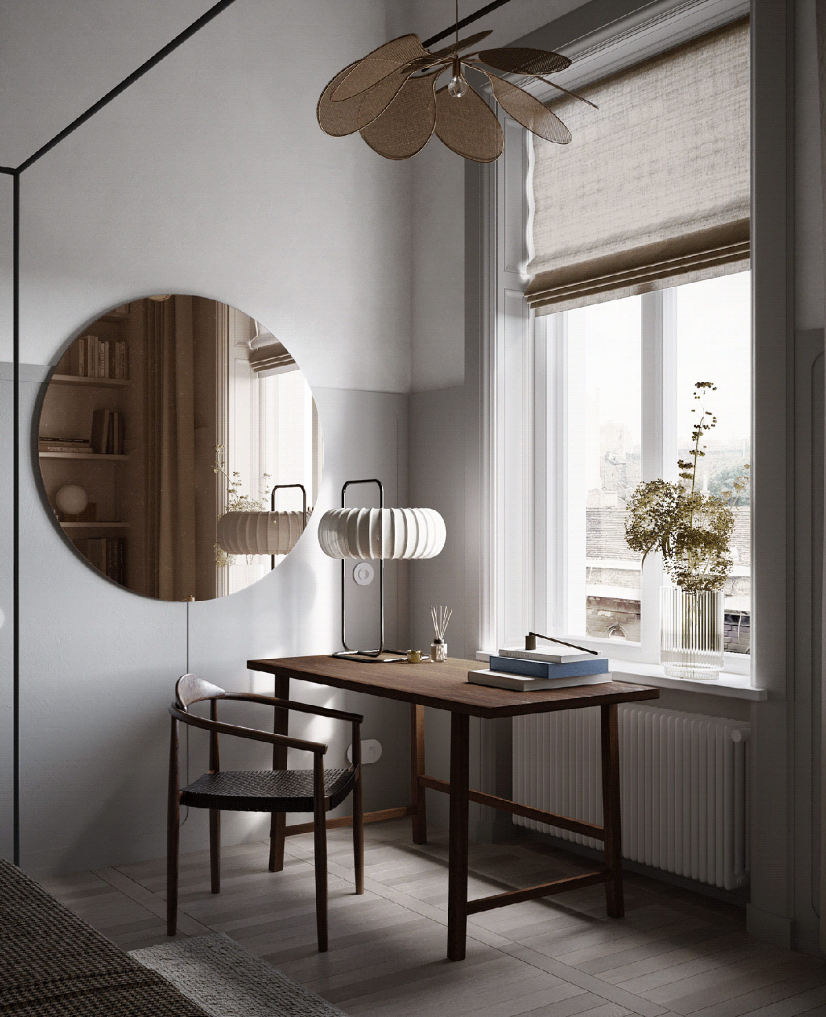 round-mirror Shahnaz Interiors-round mirror